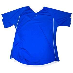 Under Armour Blue Athletic Shirt Men’s Size Unknown Polyester Stretch Short Slee
